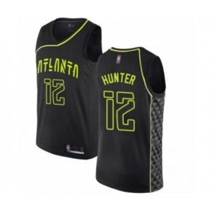 Atlanta Hawks #12 De\'Andre Hunter Authentic Black Basketball Jersey - City Edition