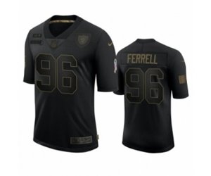 Las Vegas Raiders #96 Clelin Ferrell Black 2020 Salute to Service Limited Jersey