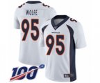 Denver Broncos #95 Derek Wolfe White Vapor Untouchable Limited Player 100th Season Football Jersey