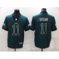 Philadelphia Eagles #11 A. J. Brown Green Fashion Color Rush Limited Stitched Jersey