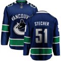 Vancouver Canucks #51 Troy Stecher Fanatics Branded Blue Home Breakaway NHL Jersey