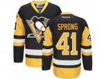 Reebok Pittsburgh Penguins #41 Daniel Sprong Authentic Black Gold Third NHL Jersey