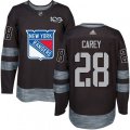 New York Rangers #28 Paul Carey Premier Black 1917-2017 100th Anniversary NHL Jersey
