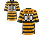 Pittsburgh Steelers Customized Yellow/Black Throwback Football Jersey