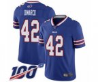 Buffalo Bills #42 Patrick DiMarco Royal Blue Team Color Vapor Untouchable Limited Player 100th Season Football Jersey