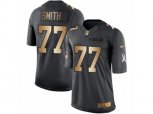 Dallas Cowboys #77 Tyron Smith Limited Black Gold Salute to Service NFL Jersey