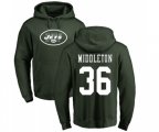New York Jets #36 Doug Middleton Green Name & Number Logo Pullover Hoodie