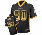 Pittsburgh Steelers #90 T. J. Watt Elite Gold Drift Fashion Football Jersey
