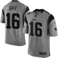 Los Angeles Rams #16 Jared Goff Limited Gray Gridiron NFL Jersey