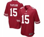 San Francisco 49ers #15 Trent Taylor Game Red Team Color Football Jersey