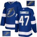 Tampa Bay Lightning #47 Jonne Tammela Authentic Royal Blue Fashion Gold NHL Jersey
