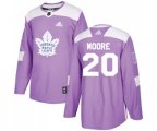 Toronto Maple Leafs #20 Dominic Moore Authentic Purple Fights Cancer Practice NHL Jersey