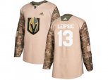 Vegas Golden Knights #13 Brendan Leipsic Camo Authentic 2017 Veterans Day Stitched NHL Jersey