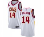 Cleveland Cavaliers #14 Terrell Brandon Authentic White Home Basketball Jersey - Association Edition