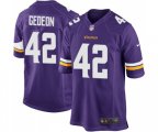 Minnesota Vikings #42 Ben Gedeon Game Purple Team Color Football Jersey