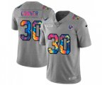 Pittsburgh Steelers #30 James Conner Multi-Color 2020 NFL Crucial Catch NFL Jersey Greyheather