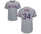 Texas Rangers #34 Nolan Ryan Grey Road Flex Base Authentic Collection Baseball Jersey
