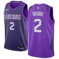 Phoenix Suns #2 Elie Okobo Swingman Purple NBA Jersey - City Edition