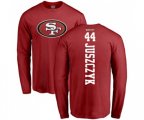 San Francisco 49ers #44 Kyle Juszczyk Red Backer Long Sleeve T-Shirt