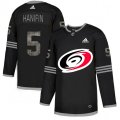 Carolina Hurricanes #5 Noah Hanifin Black Authentic Classic Stitched NHL Jersey