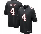 Atlanta Falcons #4 Brett Favre Game Black Alternate Football Jersey