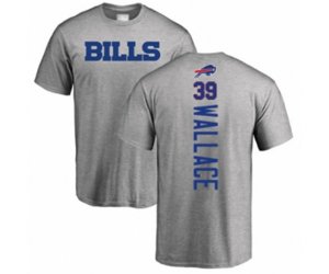 Buffalo Bills #39 Levi Wallace Ash Backer T-Shirt