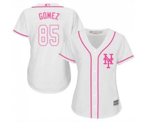 Women\'s New York Mets #85 Carlos Gomez Authentic White Fashion Cool Base Baseball Jersey
