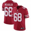 San Francisco 49ers #68 Zane Beadles Red Team Color Vapor Untouchable Limited Player NFL Jersey