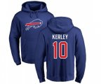 Buffalo Bills #10 Jeremy Kerley Royal Blue Name & Number Logo Pullover Hoodie