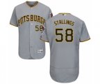 Pittsburgh Pirates Jacob Stallings Grey Road Flex Base Authentic Collection Baseball Player Jersey