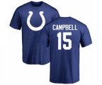Indianapolis Colts #15 Parris Campbell Royal Blue Name & Number Logo T-Shirt