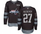 Washington Capitals #27 Alexander Alexeyev Authentic Black 1917-2017 100th Anniversary NHL Jersey