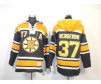 nhl jerseys boston bruins #37 bergeron black-yellow[pullover hooded sweatshirt] [patch A]