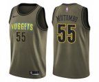 Denver Nuggets #55 Dikembe Mutombo Swingman Green Salute to Service NBA Jersey