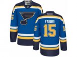 Reebok St. Louis Blues #15 Robby Fabbri Authentic Royal Blue Home NHL Jersey