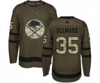 Adidas Buffalo Sabres #35 Linus Ullmark Authentic Green Salute to Service NHL Jersey
