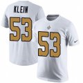 New Orleans Saints #53 A.J. Klein White Rush Pride Name & Number T-Shirt