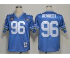 Seattle Seahawks #96 Cortez Kennedy Hall of Fame Blue Throwback Jersey