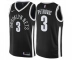 Brooklyn Nets #3 Drazen Petrovic Swingman Black NBA Jersey - City Edition