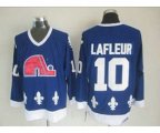 Quebec Nordiques #10 Guy Lafleur Stitched CCM Throwback blue NHL Jersey