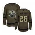 Edmonton Oilers #26 Brandon Manning Authentic Green Salute to Service Hockey Jersey