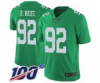 Philadelphia Eagles #92 Reggie White Limited Green Rush Vapor Untouchable 100th Season Football Jersey