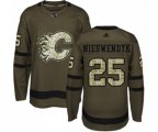 Calgary Flames #25 Joe Nieuwendyk Authentic Green Salute to Service Hockey Jersey