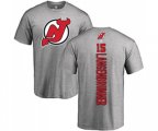 New Jersey Devils #15 Jamie Langenbrunner Ash Backer T-Shirt