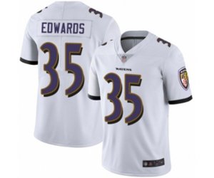 Baltimore Ravens #35 Gus Edwards White Vapor Untouchable Limited Player Football Jersey