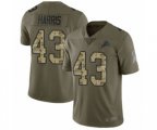 Detroit Lions #43 Will Harris Limited Olive Camo Salute to Service Football Jersey