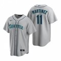 Nike Seattle Mariners #11 Edgar Martinez Gray Road Stitched Baseball Jersey