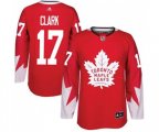Toronto Maple Leafs #17 Wendel Clark Authentic Red Alternate NHL Jersey