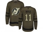 New Jersey Devils #11 Brian Boyle Green Salute to Service Stitched NHL Jersey