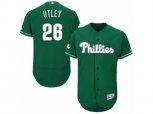 Philadelphia Phillies #26 Chase Utley Green Celtic Flexbase Authentic Collection MLB Jersey